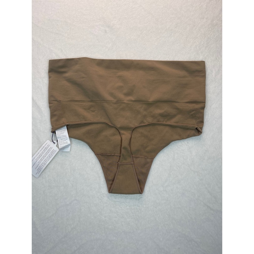 Yitty Headliner High Waist Thong Brown Shapewear TH225601-3437-16340 Plus 3X/4X